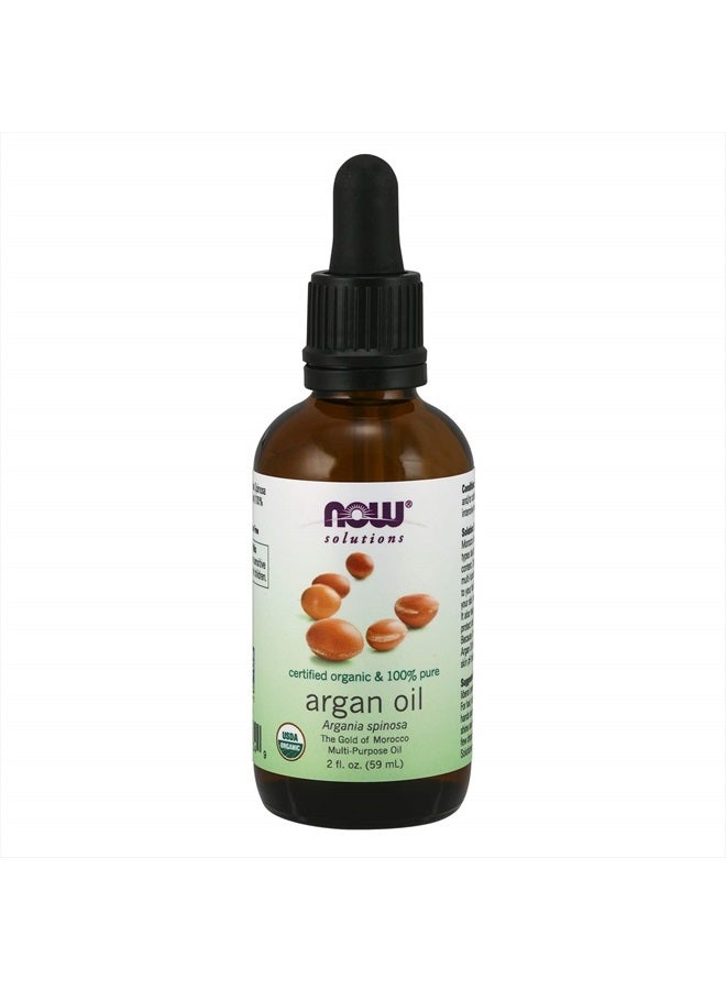 now Solutions, Organic Argan Oil, Certified Organic and 100% Pure, "Gold of Morocco" Multi-Purpose Oil, 2-Ounce - Image 1