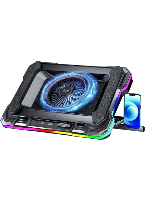 Yeti 2200RPM RGB LED Display Gaming Laptop Notebook Cooler Stand
