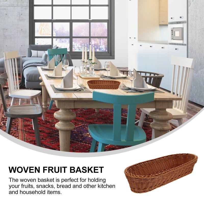 Woven Storage Basket Organizer For Fruit Bread And Vegetables 36x14 5x7 5cm - Image 4