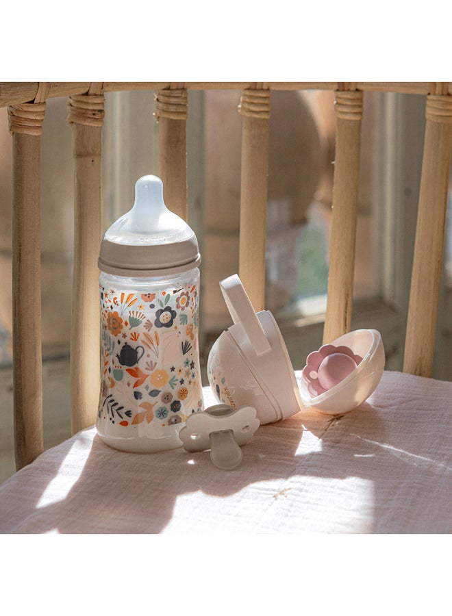 SUAVINEX Duo Pacifier Holder For Storing Pacifiers, Teats Or Accessories  With Flexible Handle Attachable To Stroller-Pink - Image 4