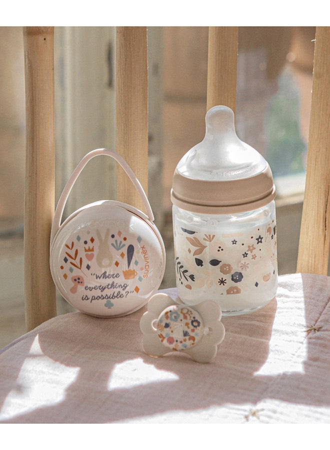 SUAVINEX Duo Pacifier Holder For Storing Pacifiers, Teats Or Accessories  With Flexible Handle Attachable To Stroller-Pink - Image 5