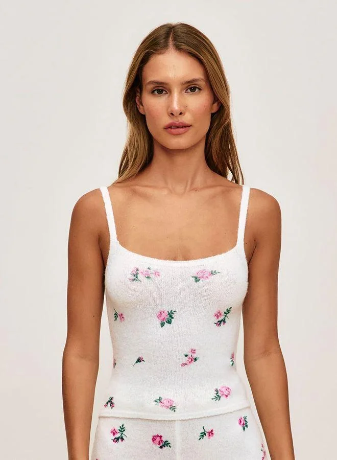 Undiz Floral knit tank top