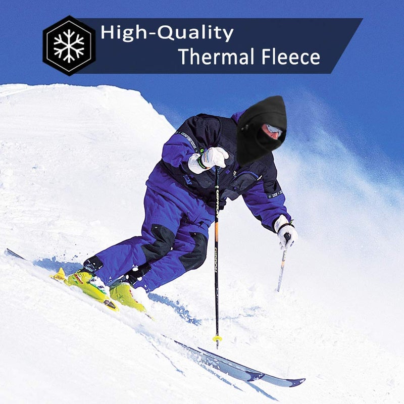 Hi -G Balaclava Ski Mask 2 Pcs - Windproof Warmer Fleece Adjustable Winter Mask for Men Women - Image 4