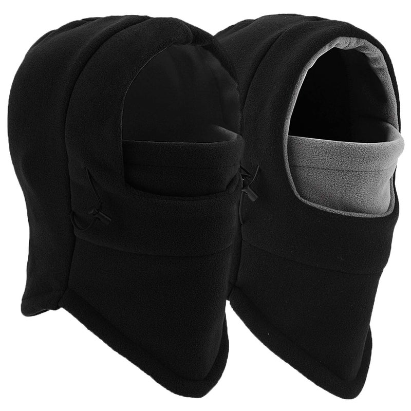 Hi -G Balaclava Ski Mask 2 Pcs - Windproof Warmer Fleece Adjustable Winter Mask for Men Women - Image 1