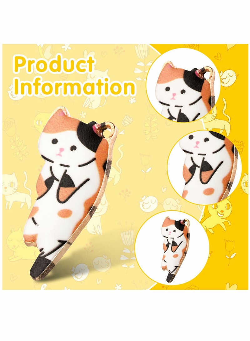 Y&D Enamel Cat Charms for Jewelry Making 6 Styles Cute Pendant Animal DIY Earring Necklace Bracelet Handicraft Supplies Alloy Accessories (42 Pieces) - Image 3