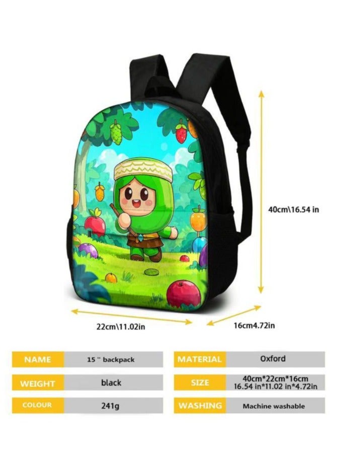 Cartoon three-piece schoolbag with front pocket - 406  - Image 5