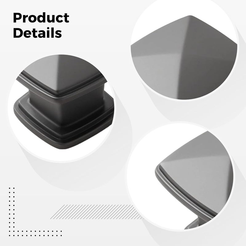 20 Pcs Square Cabinet Knobs, Single Hole Zinc Alloy Knobs, 1.2 X 1 in, Nordic Gray, Cabinet Pulls for Drawer, Kitchen, Wardrobe, Dresser - Image 2
