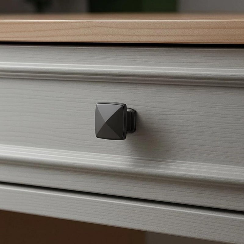 20 Pcs Square Cabinet Knobs, Single Hole Zinc Alloy Knobs, 1.2 X 1 in, Nordic Gray, Cabinet Pulls for Drawer, Kitchen, Wardrobe, Dresser - Image 5
