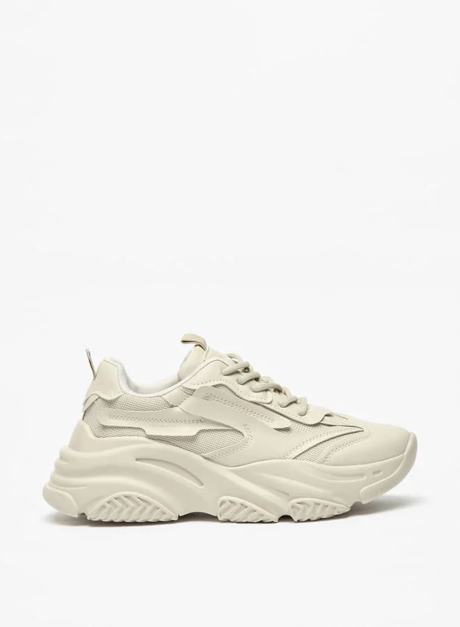 فلورا بيلا من شو إكسبرس Women's Panelled Sneakers with Lace-Up Closure