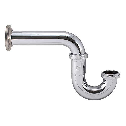 EZ-FLO 1-1/2 Inch P-Trap with Flange, 22-Gauge Brass, Slip Joint Connection, Polished Chrome, 35001 - Image 3