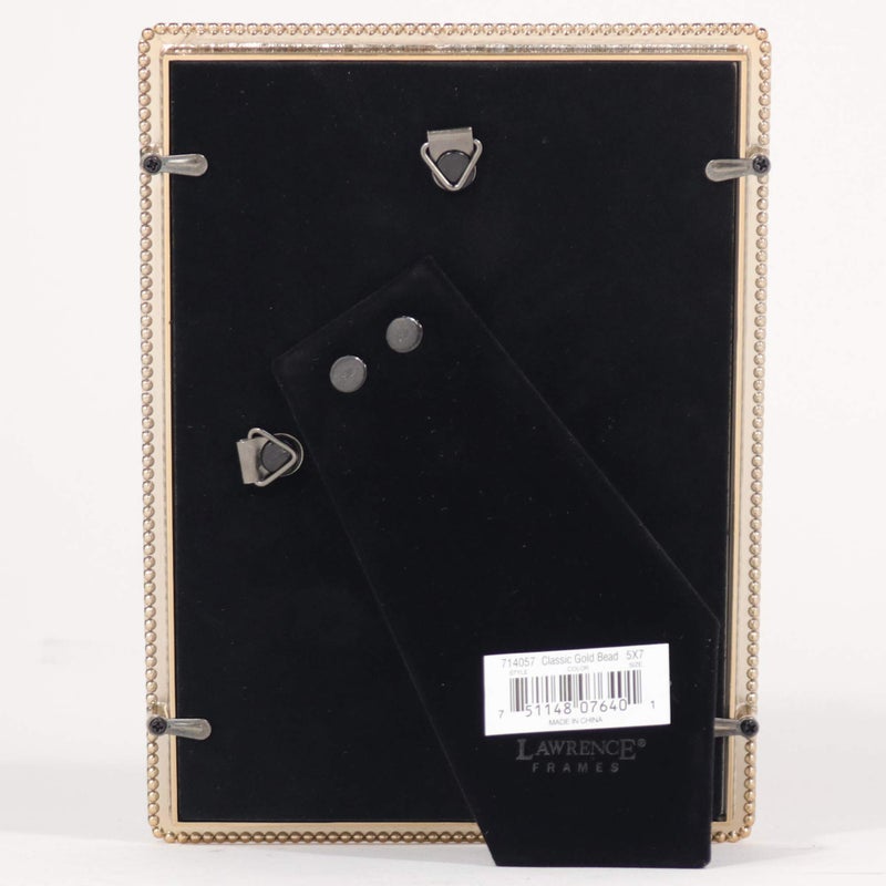 Lawrence Frames 714057 5x7 Gold Metal Classic Bead Picture Frame - Image 3