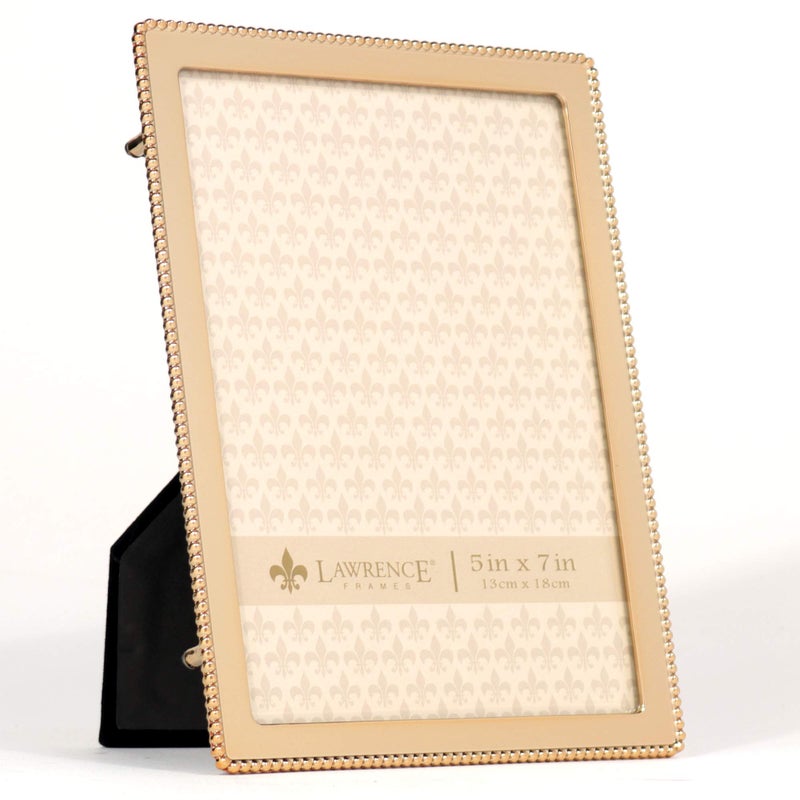 Lawrence Frames 714057 5x7 Gold Metal Classic Bead Picture Frame - Image 2