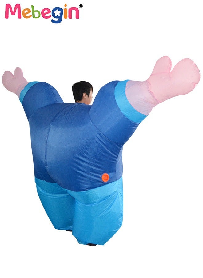 MEBEGIN Sailor Shape Inflatable Suit, Funny Sea Man Inflatable Costume with Blower and Battery Case, Creative Blow up Pretend Toy Costume for Dess up Parties, Festivals and Cosplay Games, Suitable 150-195cm Height, 4 AA Batteries Required(Not Included) - Image 4