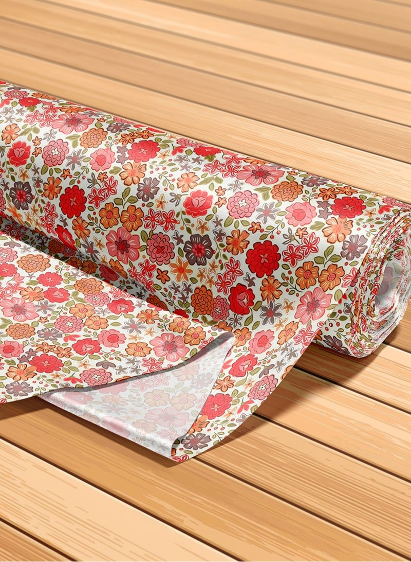 Vellato Al Lail Aramny Silk Fabric By The Yard Floral Red Pink Jalabiya Makhweer Dressmaking 58 Inches Width - Image 5