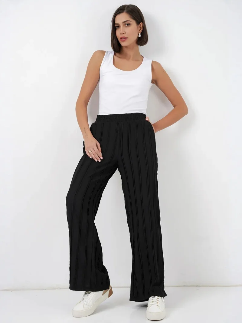 بيغ دارت BDART Wide Leg Textured Pull-On Trousers