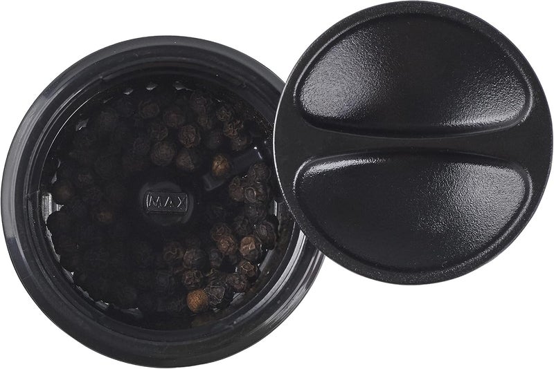كول آند مايسون { "titleAr": "مجموعة مطحنة الملح والفلفل السوداء من Cole & Mason Harrogate، آلية سيراميكية قابلة للتعديل، مادة ABS، طول 154 مم، مجموعة هدايا، تشمل 2 مطحنة ملح وفلفل" "detailsAr": "خالية من الفوضى: تُعبأ هذه المطحنات من الأعلى، مما يسمح - Image 5