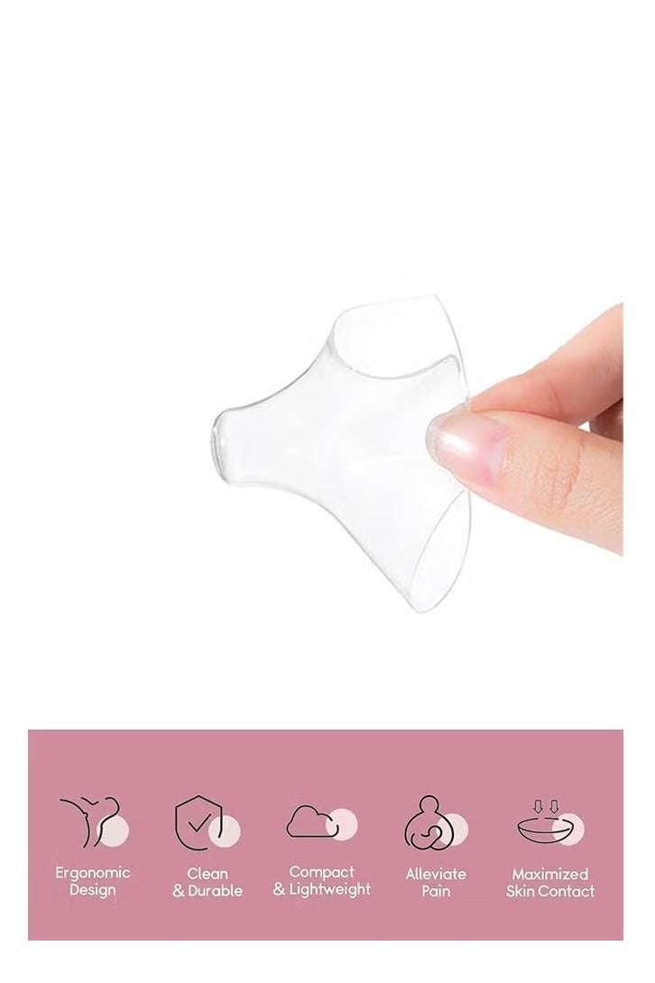 Nipple Shields Breastfeeding 20MM, Nipple Shell Guards for Nursing Newborn Baby, BPA Free Reusable Soft Silicone for Breastfeeding with Latch Difficulties or Flat or Inverted Nipples (2 Count) - Image 3