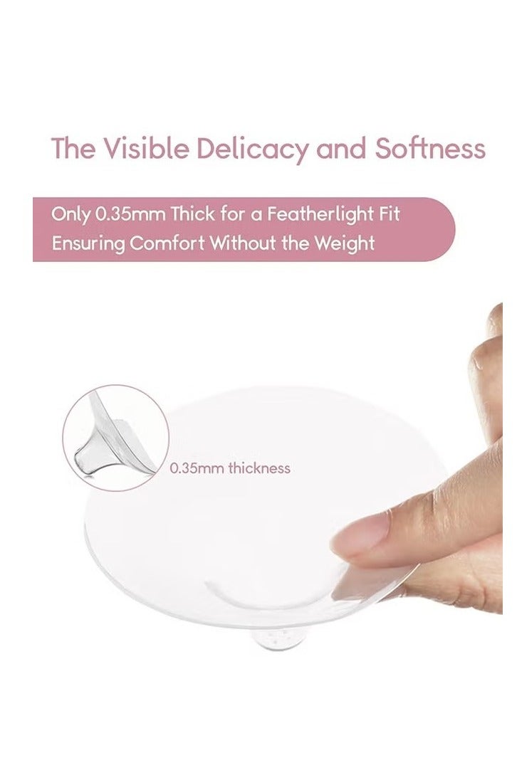 Nipple Shields Breastfeeding 20MM, Nipple Shell Guards for Nursing Newborn Baby, BPA Free Reusable Soft Silicone for Breastfeeding with Latch Difficulties or Flat or Inverted Nipples (2 Count) - Image 5
