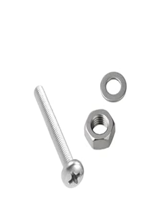 Phillips Pan Head Screw M4 X 30mm Length + Nut +Flat Washer Pack of 8 set
