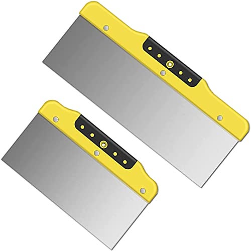 DEKEones Drywall Taping Knife Set, Stainless Steel Putty Knives Scraper with Tapered Blade for Wall Decoration Hand Tools(8",12") - Image 1
