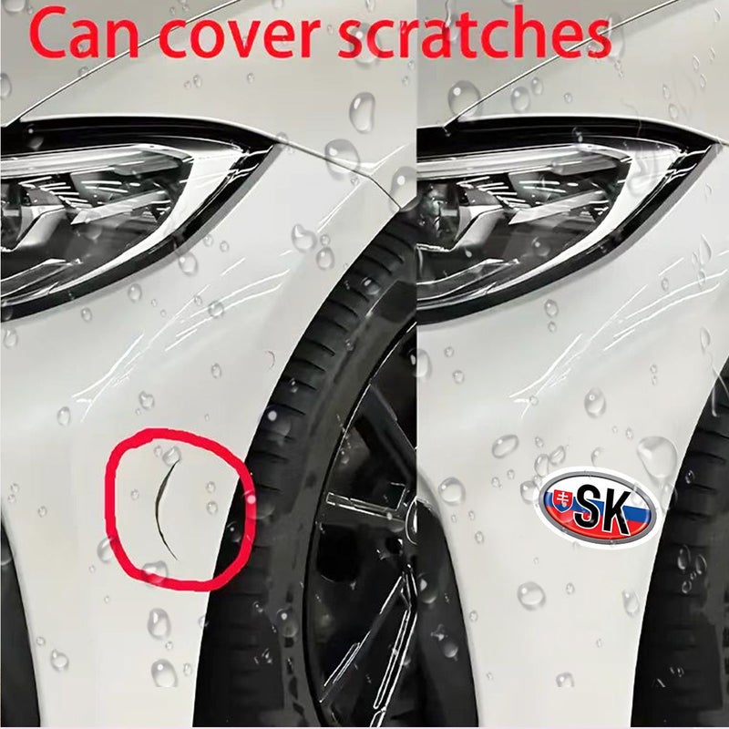 2 Pcs Slovakia International Vehicle Code Metal Plate Sticker Auto Identification Tag Car Registration Plate Adhesive Minimalist Design - Image 3