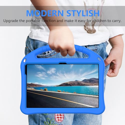 YRH for Urao C107 10.1 inch Tablet Case 2024, Kids EVA Shockproof Cover with Handle Kickstand for Urao Android Tablet 10.1'' (Blue) - Image 3