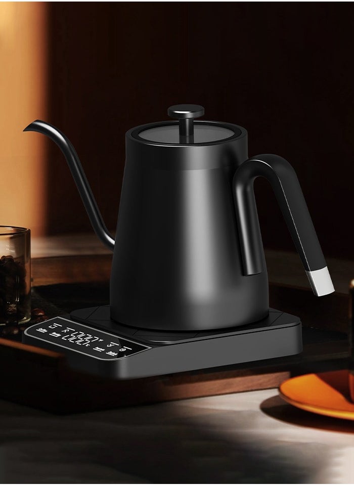 Joshberg Electric Gooseneck Kettle with Temperature Control,Pour Over Coffee Kettle for Coffee Tea Brewing, Visual Glass Lid, 1350W Rapid Heating, 0.8L, Black  - Image 2