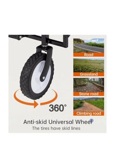 Egardenkart Foldable Utility Wagon Cart Trolley Utility Grocery Wagon for Camping Shopping  - Image 3