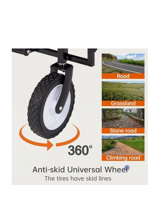Egardenkart Foldable Utility Wagon Cart Trolley Utility Grocery Wagon for Camping Shopping  - Image 3