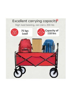 Egardenkart Foldable Utility Wagon Cart Trolley Utility Grocery Wagon for Camping Shopping  - Image 4