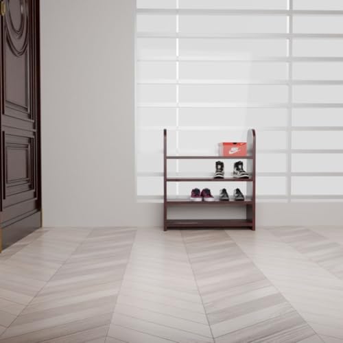 flux Elegance 4-Tier Shoe Rack Red, Particle Board with Laminate Finish, Multipurpose Storage Organizer, 50x20x60 cm, Durable Wooden Shelf for Shoes and Home Storage - Image 5