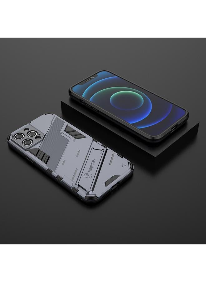 Zaboon Case For iPhone 12 Pro Max Punk Armor 2 in 1 PC + TPU Shockproof Case with Invisible Holder - Image 2