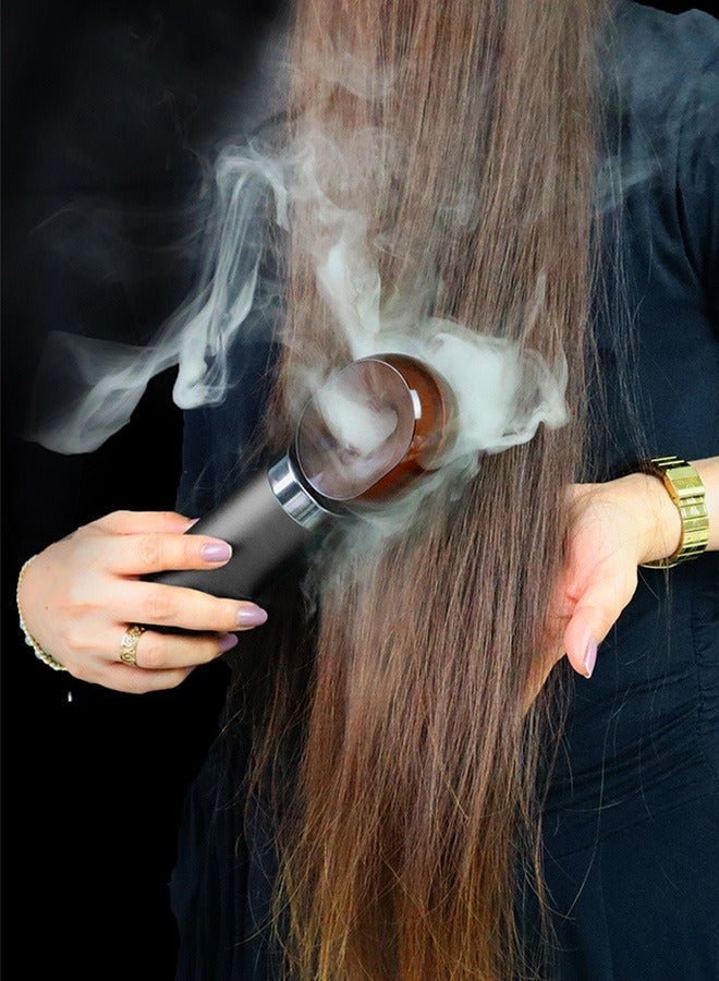 بخورى مبخرة كهربائية قابلة للشحن من النوع C للسيارة والمكتب والمنزل، لون أسود - Image 2