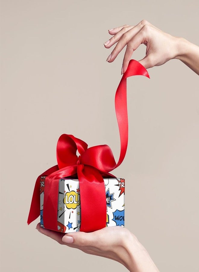 Boerni Comic Book Wrapping Paper for Boys Girls Kids, BOOM WOW OOOPS Colorful Cartoon Print on White Art Paper, Folded Flat Comic Book Theme Gift Wrap Paper for Birthday Holiday Christmas Party Women Men - Image 4