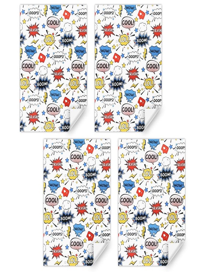Boerni Comic Book Wrapping Paper for Boys Girls Kids, BOOM WOW OOOPS Colorful Cartoon Print on White Art Paper, Folded Flat Comic Book Theme Gift Wrap Paper for Birthday Holiday Christmas Party Women Men - Image 3