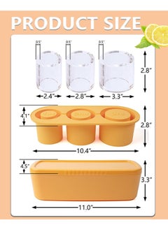 XiuWoo Ice Cube Tray for Stanley Cup,Ice Mold with Lid & Bin for 30&40 oz Stanley Tumblers Accessories,Easy Release Silicone Ice Maker for Ice Drink,Juice  - Image 4