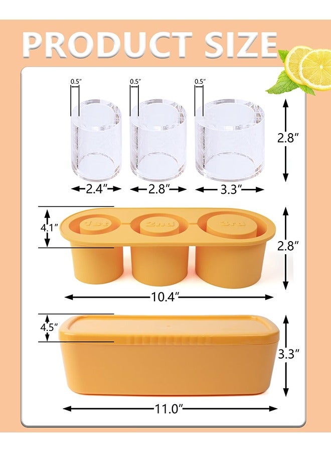 XiuWoo Ice Cube Tray for Stanley Cup,Ice Mold with Lid & Bin for 30&40 oz Stanley Tumblers Accessories,Easy Release Silicone Ice Maker for Ice Drink,Juice - Image 4