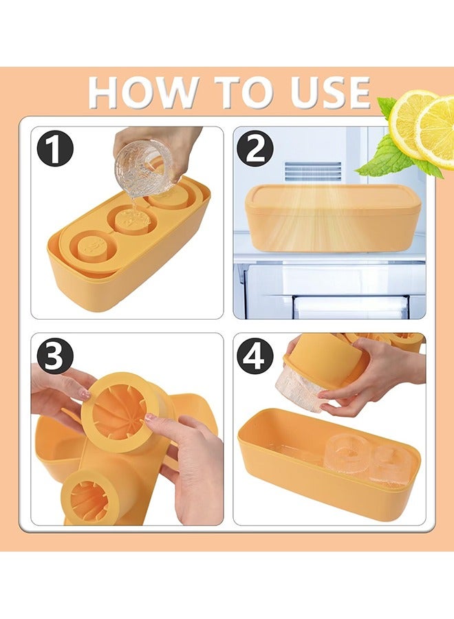 XiuWoo Ice Cube Tray for Stanley Cup,Ice Mold with Lid & Bin for 30&40 oz Stanley Tumblers Accessories,Easy Release Silicone Ice Maker for Ice Drink,Juice - Image 5