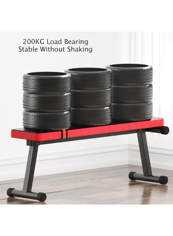 WALALLA Gym Quality Foldable Flat Bench For Multi-Purpose Weight Training And Ab Exercises , Foldable Flat Weight Bench Easy Assembly For Strength Training Bench Press - Image 4