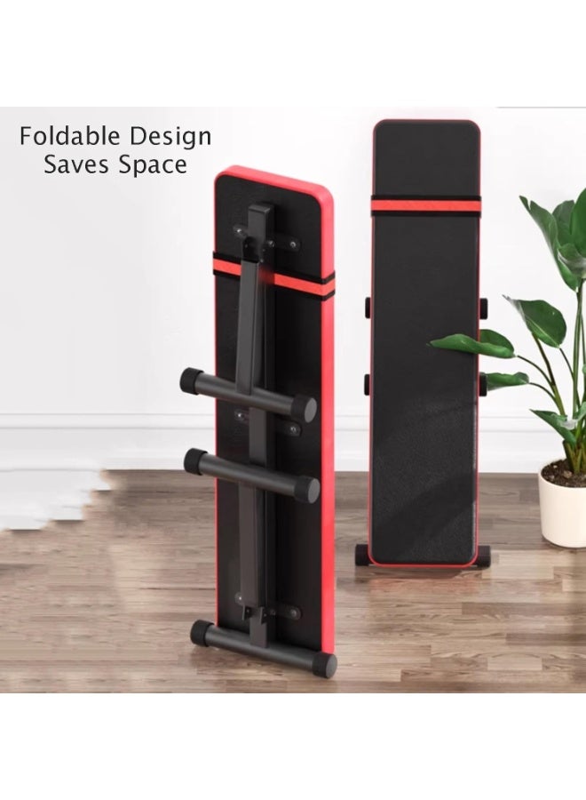 WALALLA Gym Quality Foldable Flat Bench For Multi-Purpose Weight Training And Ab Exercises , Foldable Flat Weight Bench Easy Assembly For Strength Training Bench Press - Image 3