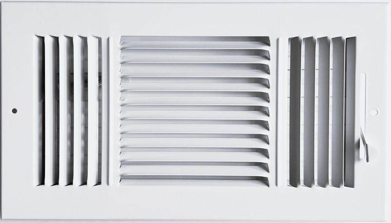 HBW 12x 6 Duct Opening Size 3Way Stamped Face Steel Ceilingsidewall Air Supply Register  Vent Cover  Actual Outside Dimension 1375 X 775