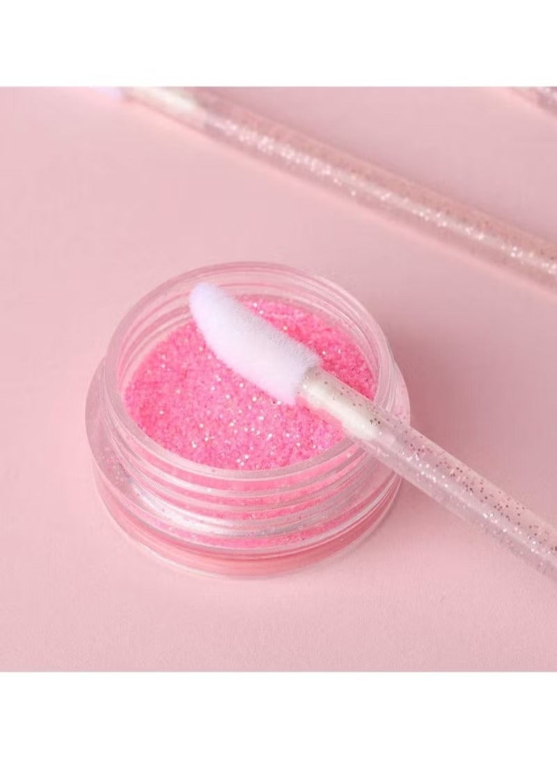 Generic 100 Pcs Disposable Crystal Lip Brushes Make Up Lip Brushes Lipstick Lip Gloss Wands Eyeshadow Brushes Applicator Tool Makeup Beauty Tool Kits (Pink)  - Image 4