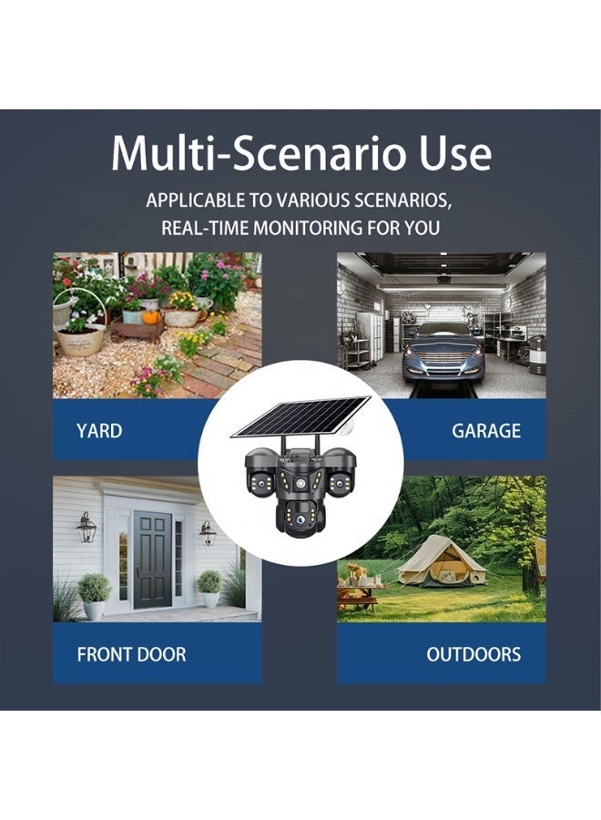 ELTRAZONE 6MP Triple-Lens Solar-Powered 4G Outdoor Security Camera with AI Human Detection, Two-Way Audio, PTZ Pan-Tilt, Night Vision, IP66 Waterproof, Cloud & SD Storage - Image 4