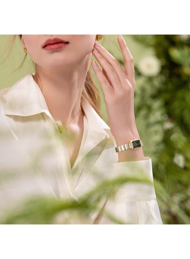 لولا روز Lola Rose Sugar Cube Small Green Watch، ساعة معصم من الأحجار الكريمة، ساعة نسائية، هدية يوم الحب Qixi للنساء - Image 1
