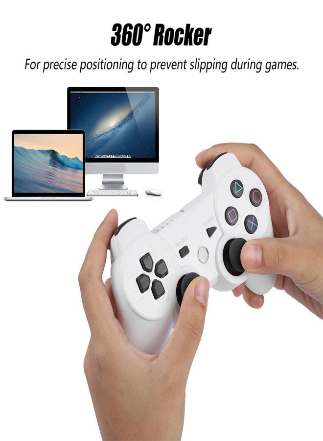 Wireless Bluetooth Gamepad Game Controller Full featured Game Handle For PS3 (White) - Image 5
