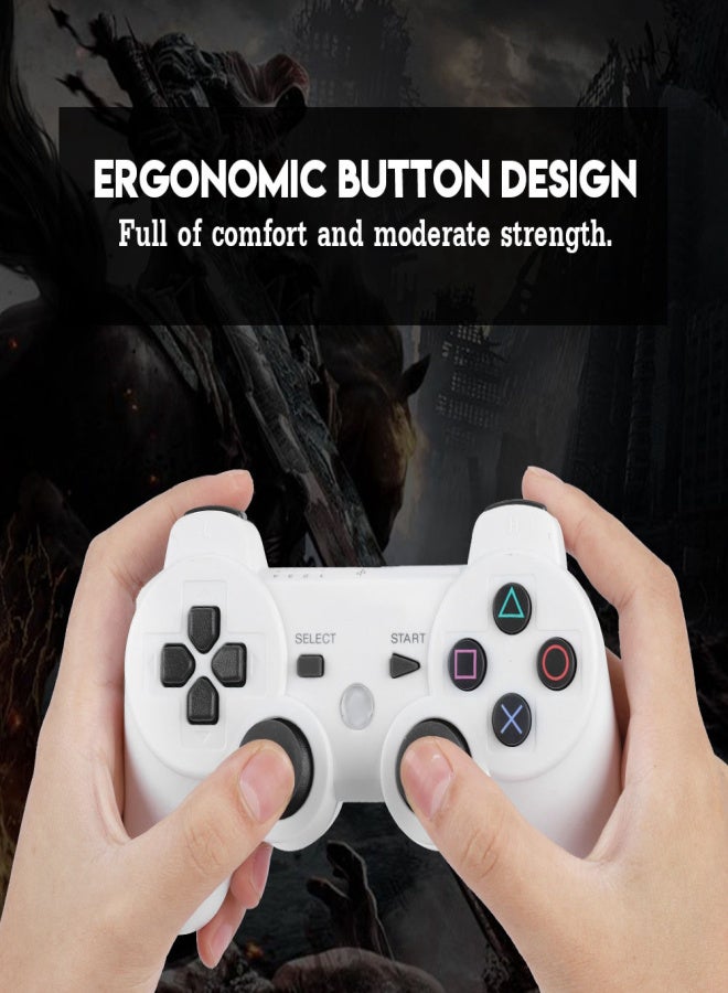 Wireless Bluetooth Gamepad Game Controller Full featured Game Handle For PS3 (White) - Image 1