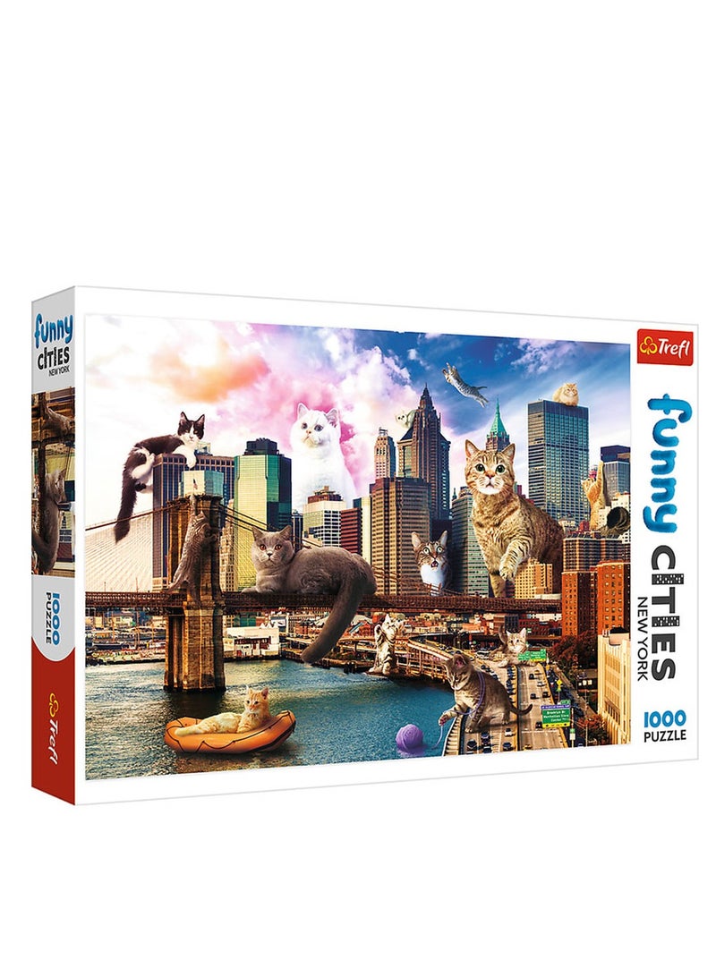 Trefl - Cats in New York Puzzle 1000 Pieces - 10595 - Image 1