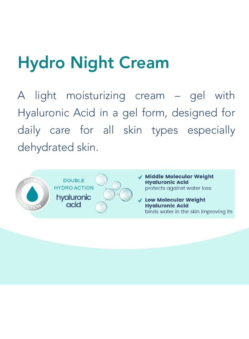 Novaclear Hydro Night Cream 50ml – Lightweight Gel Moisturizer with Hyaluronic Acid, Vitamin E & Antioxidants - Image 4