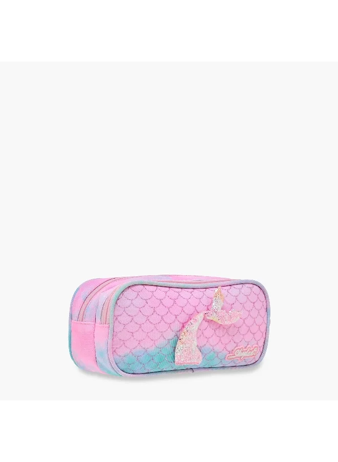 Skylar Mermaid Print Pencil Pouch for Girls