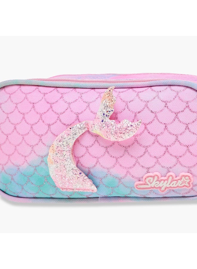 Skylar Mermaid Print Pencil Pouch for Girls - Image 4